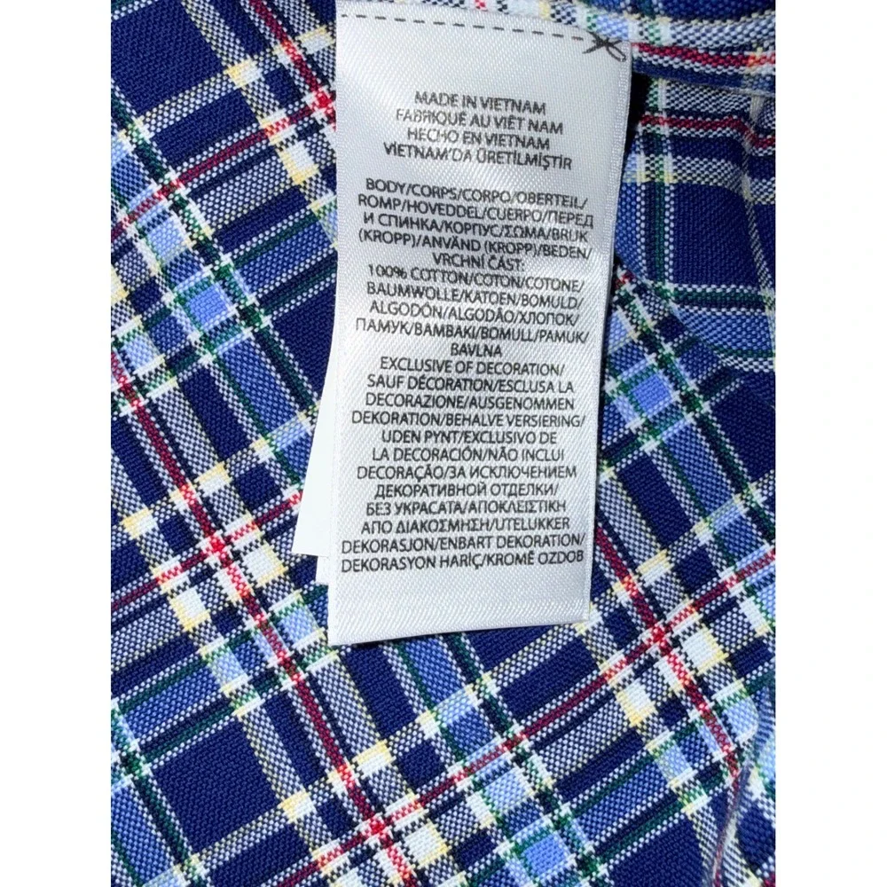 Polo Ralph Lauren Button Down Mens size Medium Blue Plaid Classic Fit Cotton